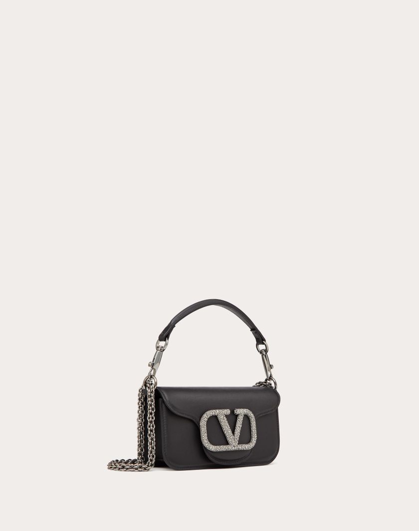 Valentino Handbags Borsa Piccola A Spalla Valentino Garavani Locò Con Logo Gioiello per Donna in Nero | Valentino IT Nuovo