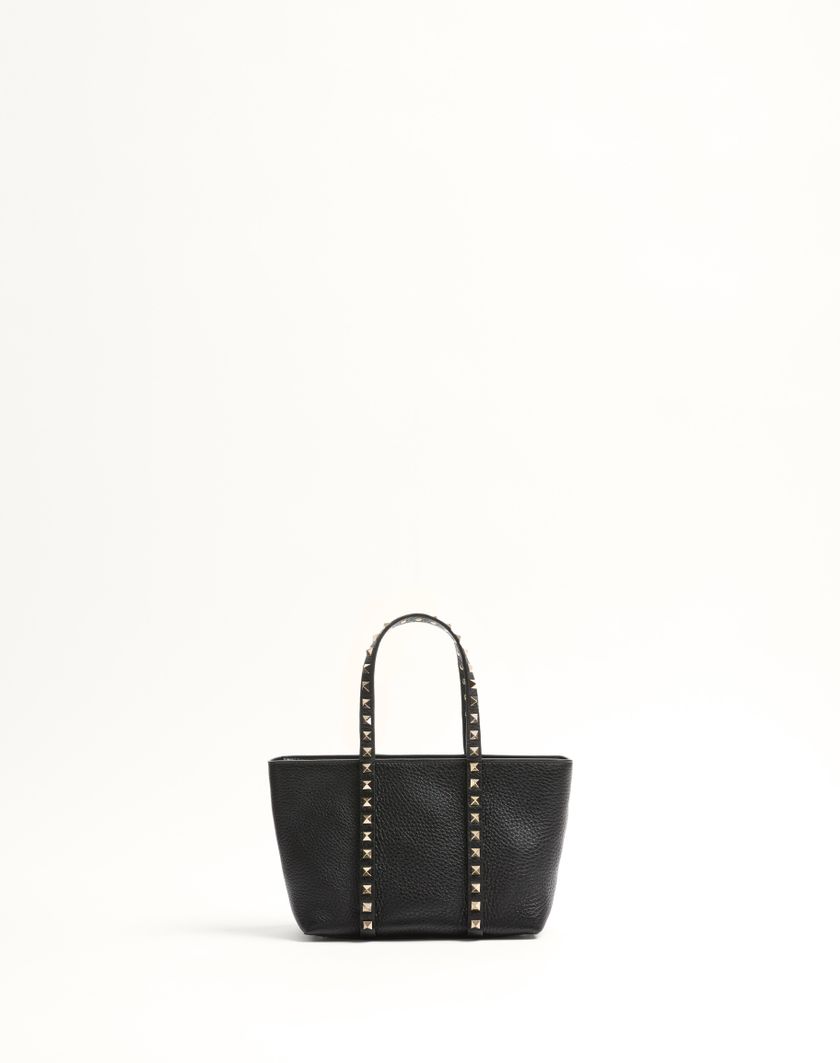 Valentino Handbags Borsa Shopping Piccola Valentino Garavani Rockstud In Vitello Granato per Donna in Light Ivory | Valentino IT Negozio