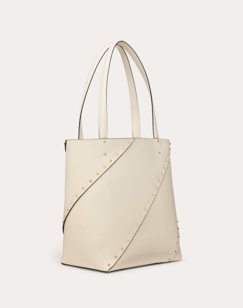 Valentino Handbags Borsa Shopping Valentino Garavani Valentino Garavani Rockstud Wispy In Vitello per Donna in Avorio | Valentino IT Nuovo
