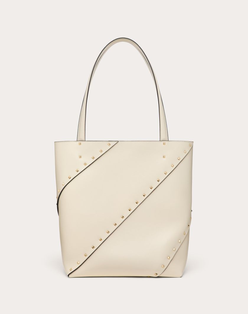 Valentino Handbags Borsa Shopping Valentino Garavani Valentino Garavani Rockstud Wispy In Vitello per Donna in Avorio | Valentino IT Nuovo