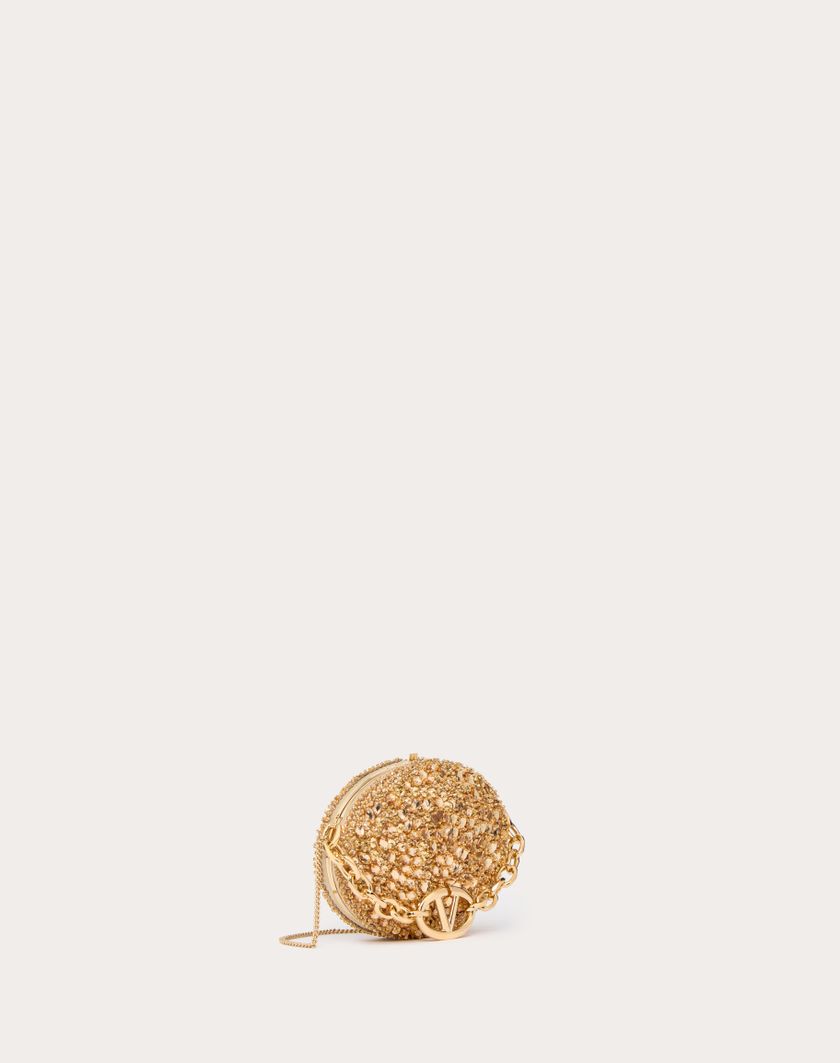 Valentino Handbags Minaudiere Ovale Valentino Garavani Carry Secrets Con Catena per Donna in Oro | Valentino IT Sottocosto