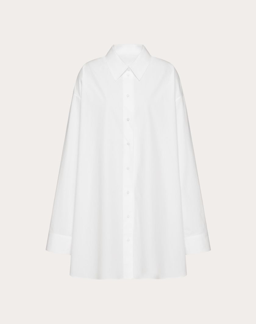 Valentino Handbags Camicia In Cotton Popeline per Donna in Bianco Ottico | Valentino IT Flash Sale