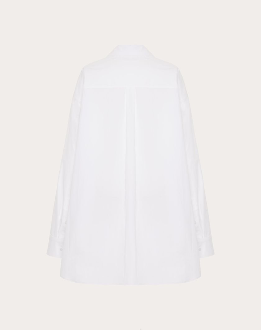 Valentino Handbags Camicia In Cotton Popeline per Donna in Bianco Ottico | Valentino IT Flash Sale