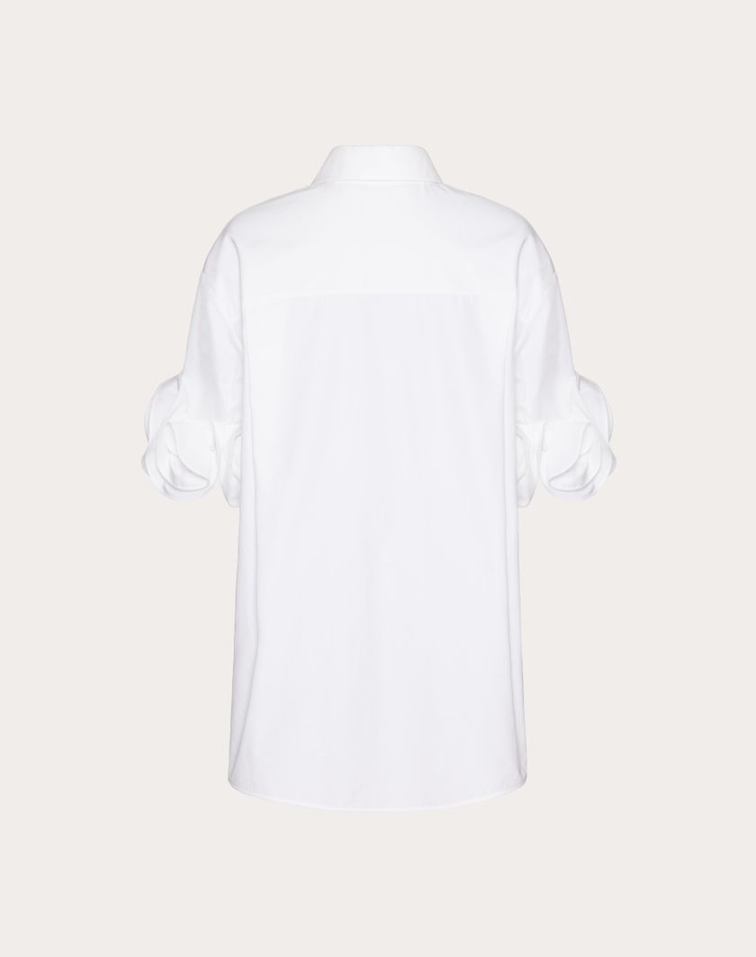 Valentino Handbags Camicia In Compact Popeline per Donna in Bianco | Valentino IT Black Friday