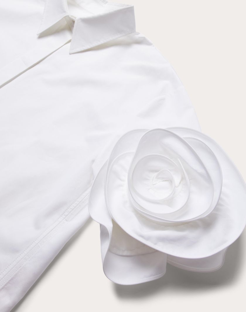 Valentino Handbags Camicia In Compact Popeline per Donna in Bianco | Valentino IT Black Friday