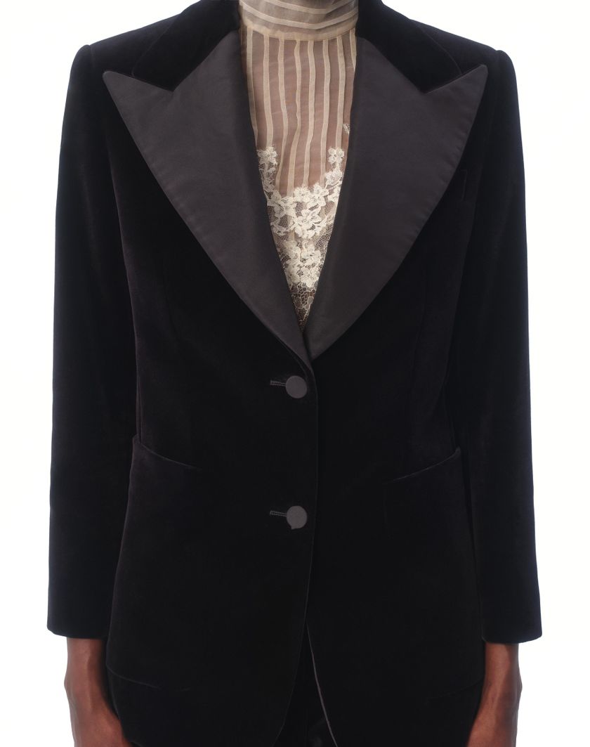 Valentino Handbags Blazer In Velluto per Donna in Nero | Valentino IT Enormi risparmi