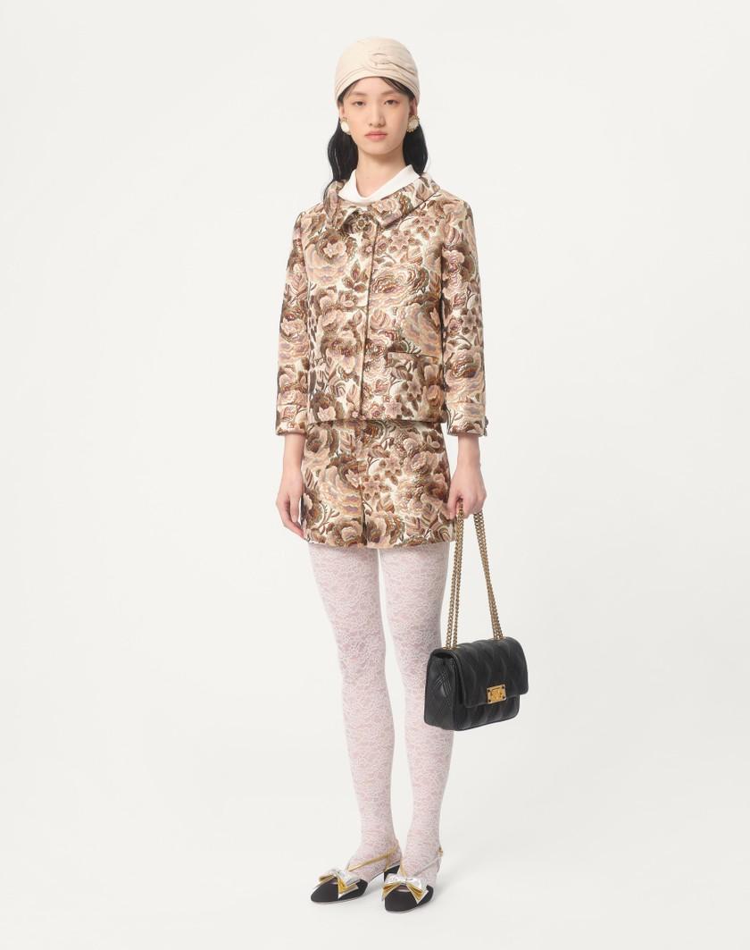 Valentino Handbags Giacca In Apres L'hiver Matelasse' Rose Lurex per Donna in Latte/rosa Lurex | Valentino IT