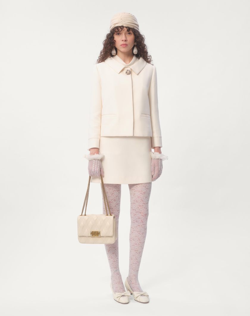 Valentino Handbags Giacca In Crepe Couture per Donna in Avorio | Valentino IT Prezzo basso