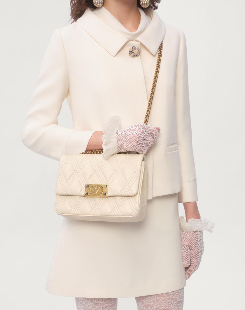 Valentino Handbags Giacca In Crepe Couture per Donna in Avorio | Valentino IT Prezzo basso