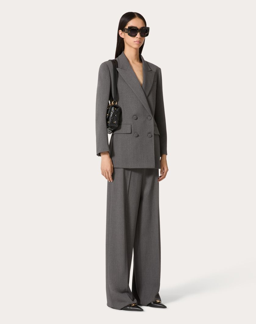 Valentino Handbags Giacca In Active Gabardine per Donna in Grigio | Valentino IT ACQUISTA ORA