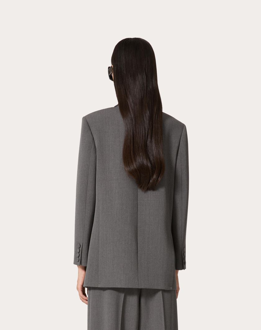Valentino Handbags Giacca In Active Gabardine per Donna in Grigio | Valentino IT ACQUISTA ORA
