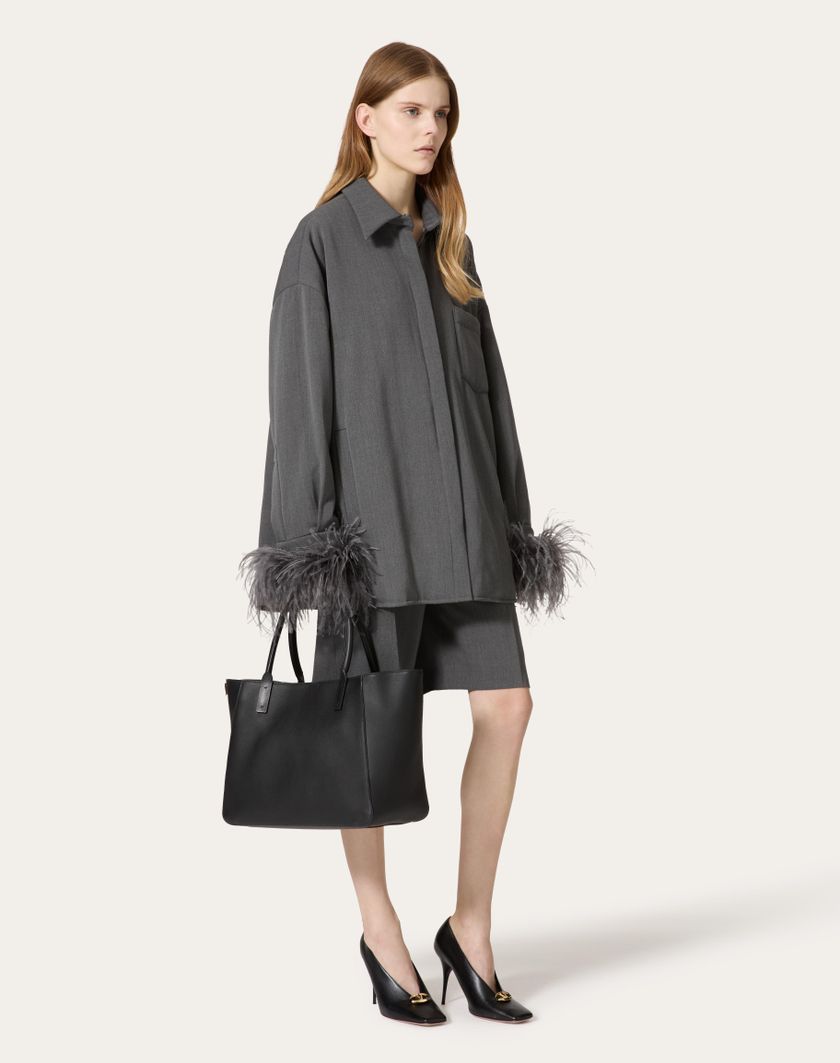Valentino Handbags Giubbino In Active Gabardine per Donna in Grigio | Valentino IT Latest stili