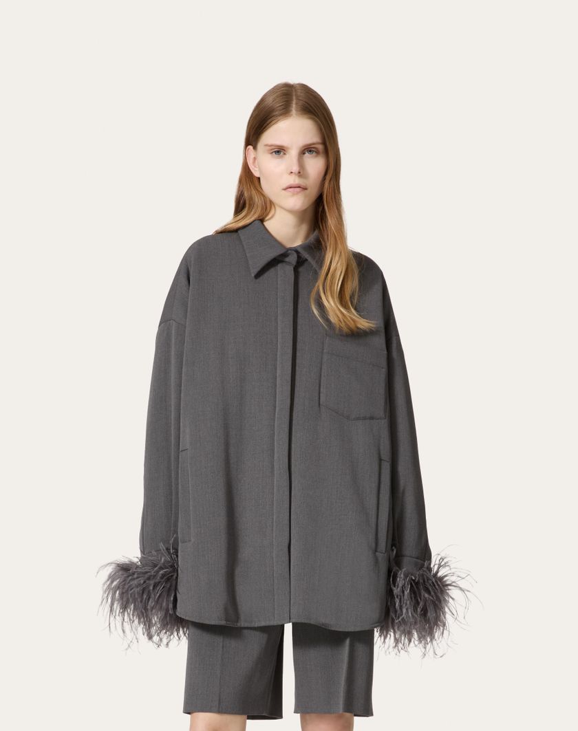 Valentino Handbags Giubbino In Active Gabardine per Donna in Grigio | Valentino IT Latest stili