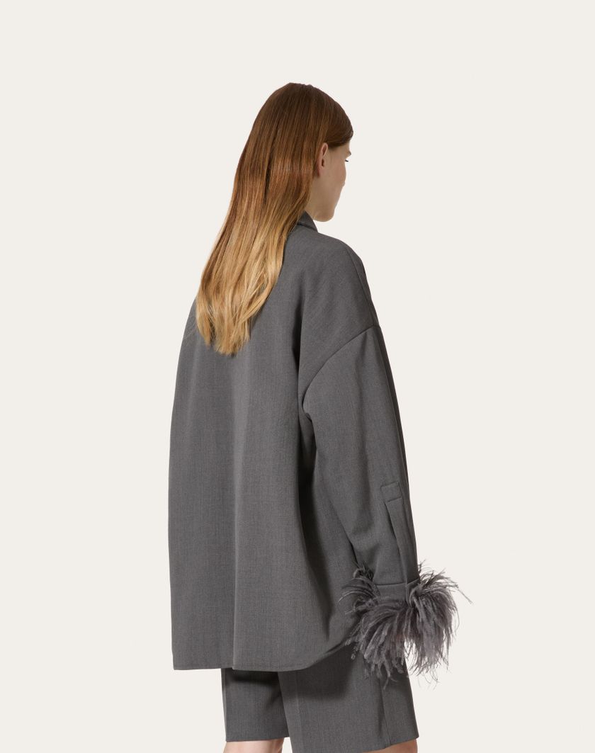 Valentino Handbags Giubbino In Active Gabardine per Donna in Grigio | Valentino IT Latest stili
