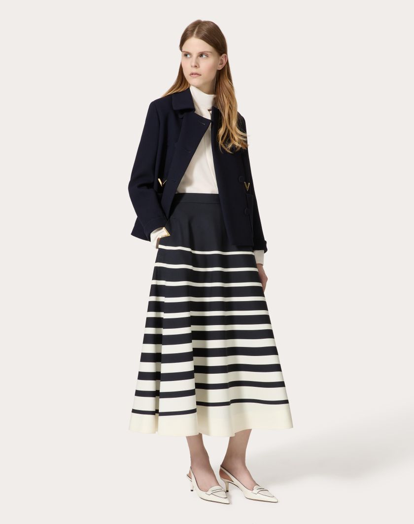 Valentino Handbags Caban In Texture Double Crepe per Donna in Navy | Valentino IT Ultimo giorno