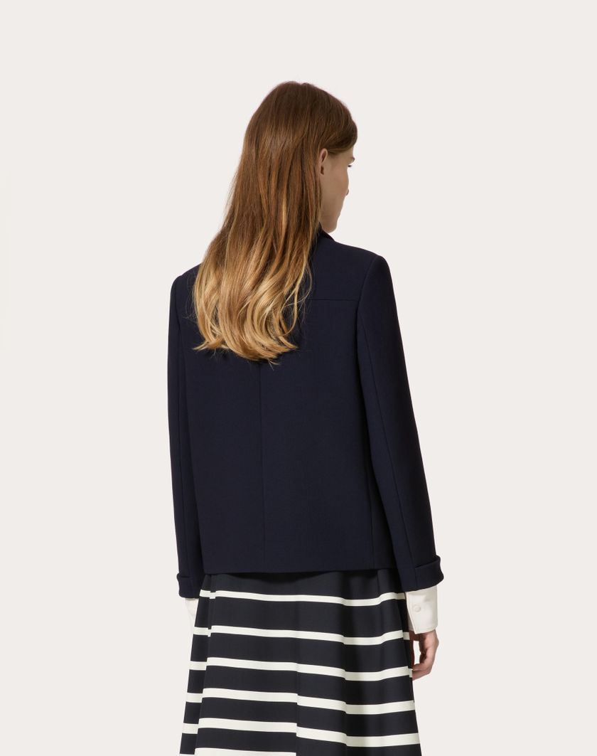 Valentino Handbags Caban In Texture Double Crepe per Donna in Navy | Valentino IT Ultimo giorno