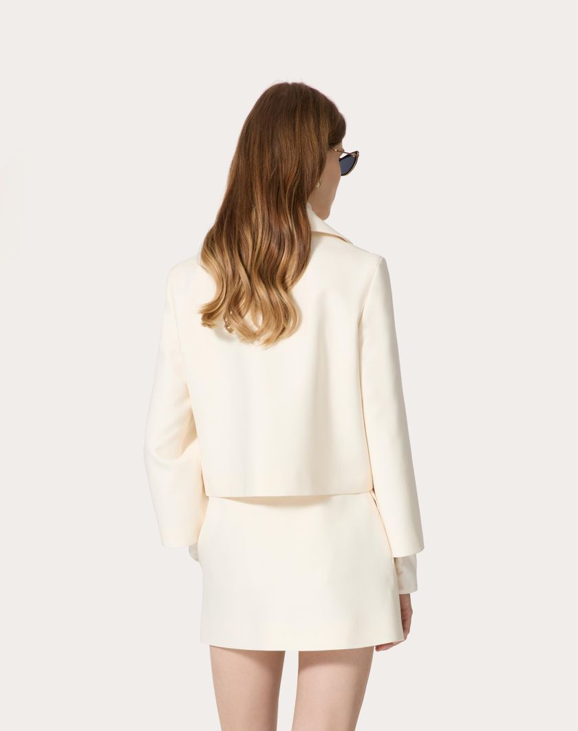 Valentino Handbags Giacca In Crepe Couture per Donna in Avorio | Valentino IT Fino al 50% di sconto