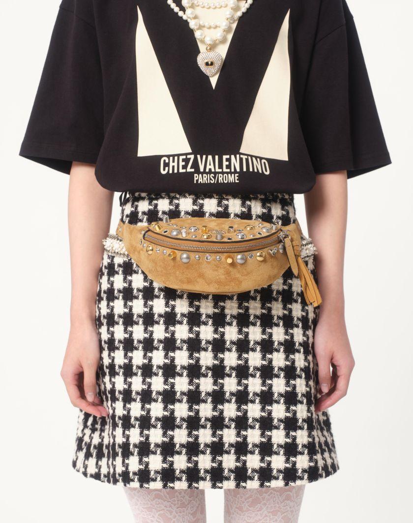 Valentino Handbags T-shirt In Jersey Cotton Con Stampa Chez Valentino per Donna in Nero | Valentino IT Only for today
