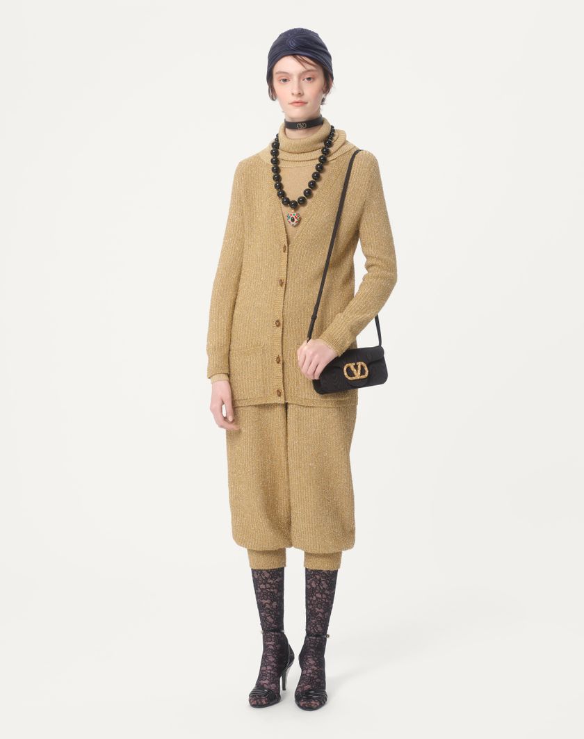 Valentino Handbags Maglia In Lurex per Donna in Rosa | Valentino IT Limitato a 3 giorni