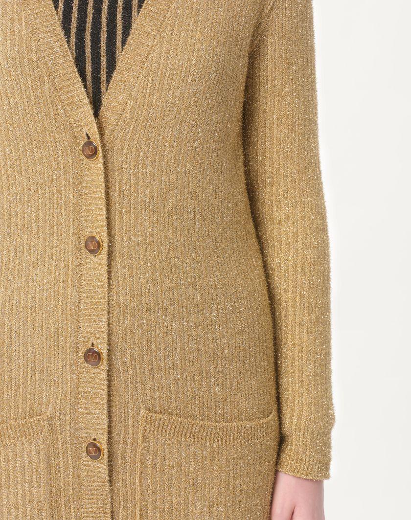 Valentino Handbags Cardigan In Lurex per Donna in Oro | Valentino IT Esporta salva