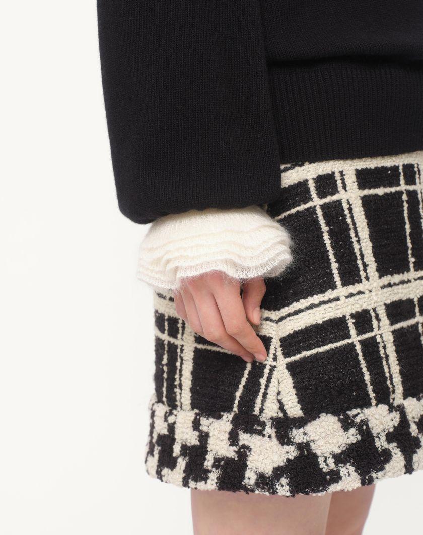 Valentino Handbags Maglia In Lana E Mohair per Donna in Nero/avorio | Valentino IT 2025
