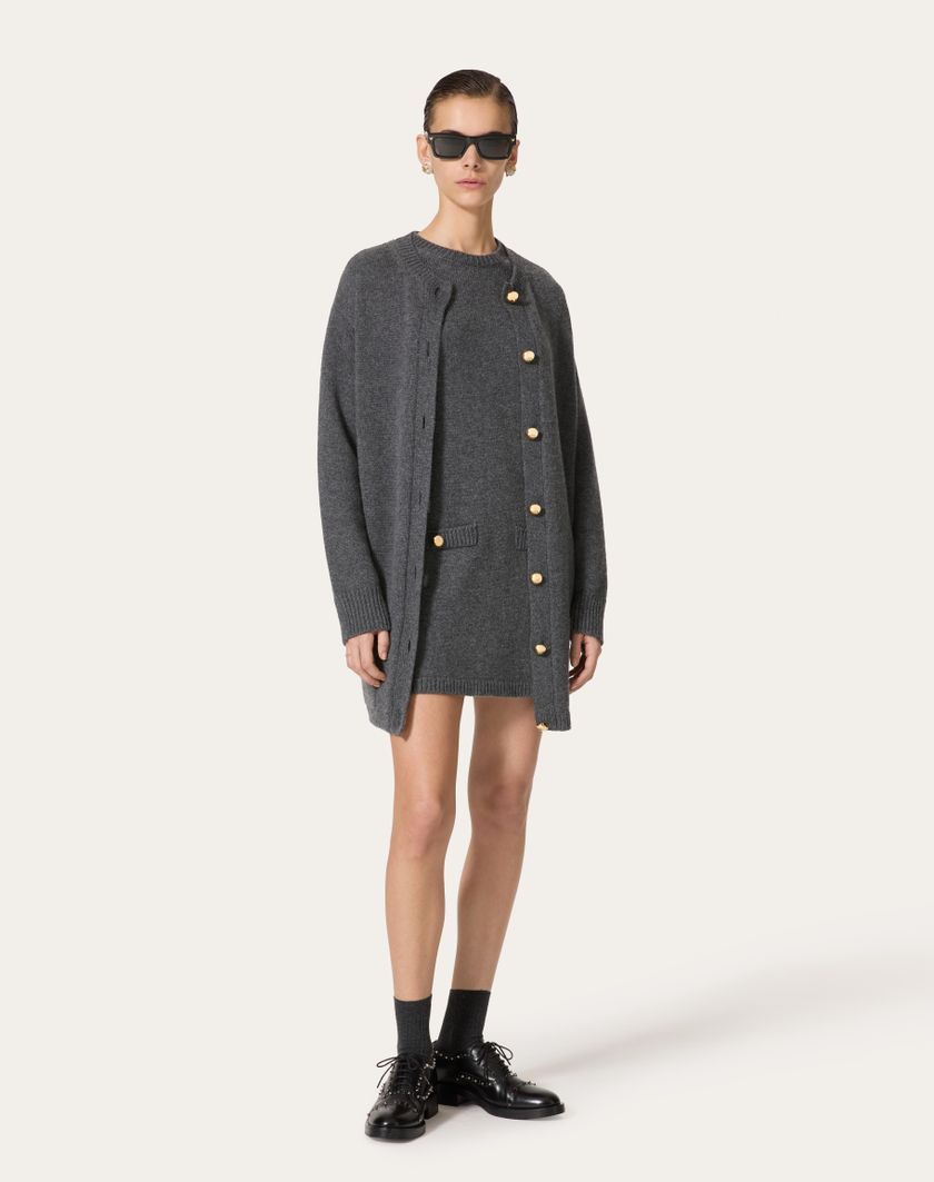 Valentino Handbags Maglia In Lana per Donna in Grigio Scuro | Valentino IT Spedizione Gratuita