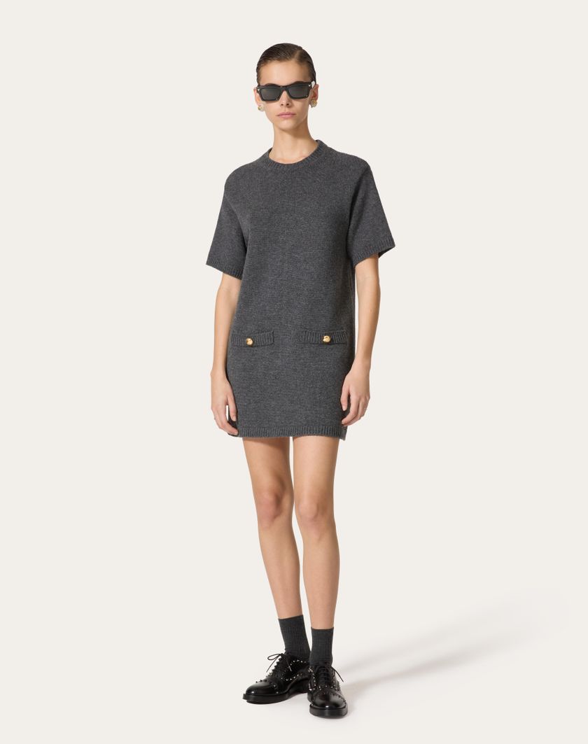 Valentino Handbags Maglia In Lana per Donna in Grigio Scuro | Valentino IT Spedizione Gratuita