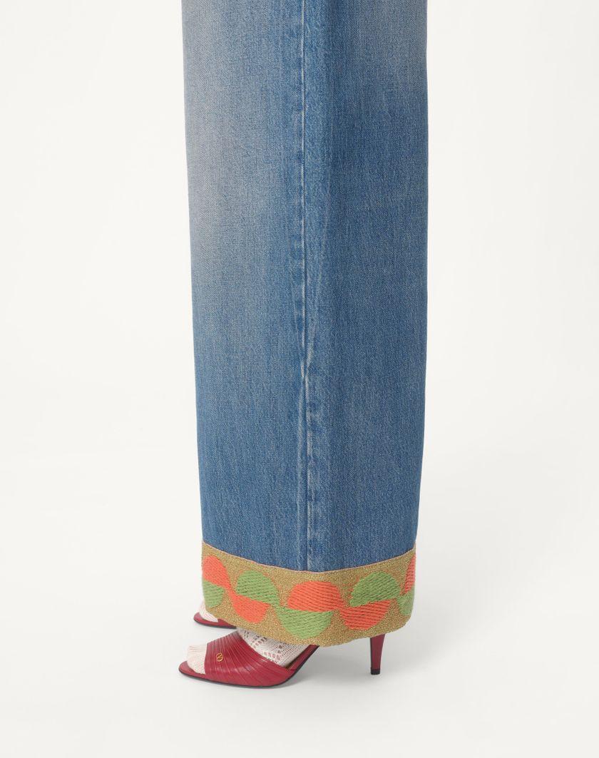 Valentino Handbags Pantaloni In Denim per Donna in Denim | Valentino IT Prezzo Ridotto