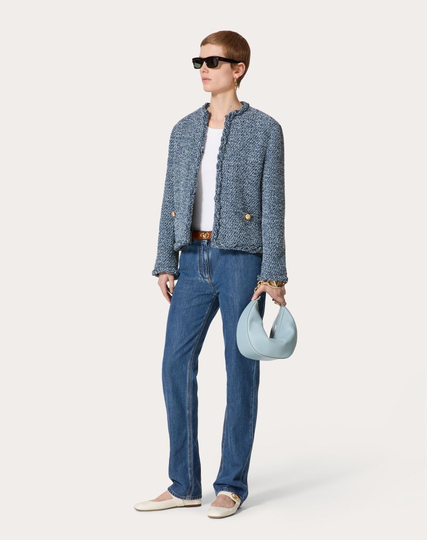 Valentino Handbags Pantaloni In Denim Blu Medio per Donna in Denim | Valentino IT Sottocosto