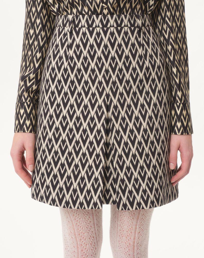 Valentino Handbags Gonna Pantalone In Jacquard Toute La V per Donna in Nero/crema | Valentino IT I Più Venduti