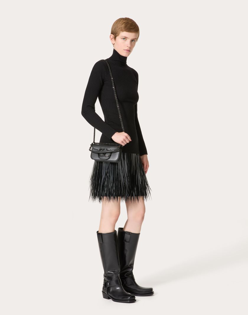 Valentino Handbags Gonna In Organza Ricamata per Donna in Nero | Valentino IT Vendite Flash