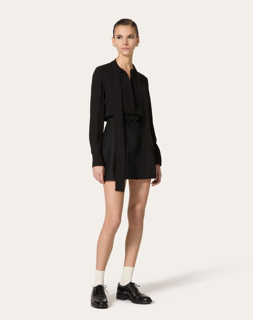 Valentino Handbags Gonna In Crepe Couture per Donna in Nero | Valentino IT Comprare a buon mercato