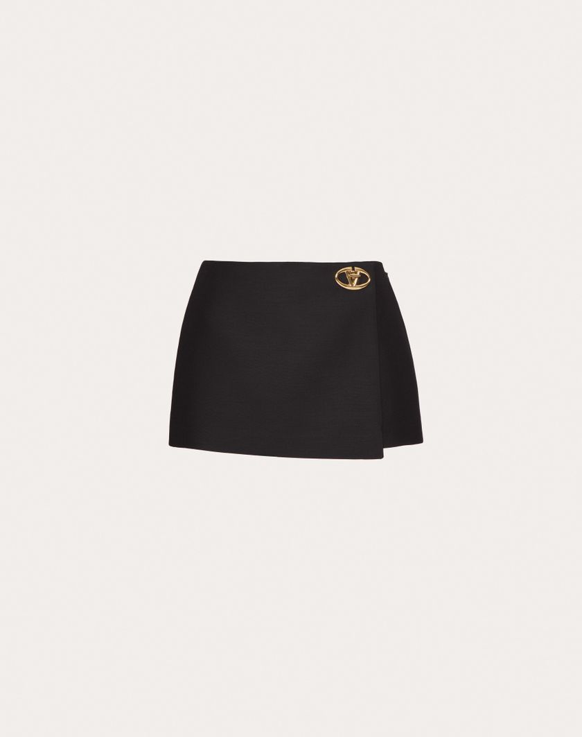 Valentino Handbags Skort In Crepe Couture per Donna in Navy | Valentino IT Fornitura limitata
