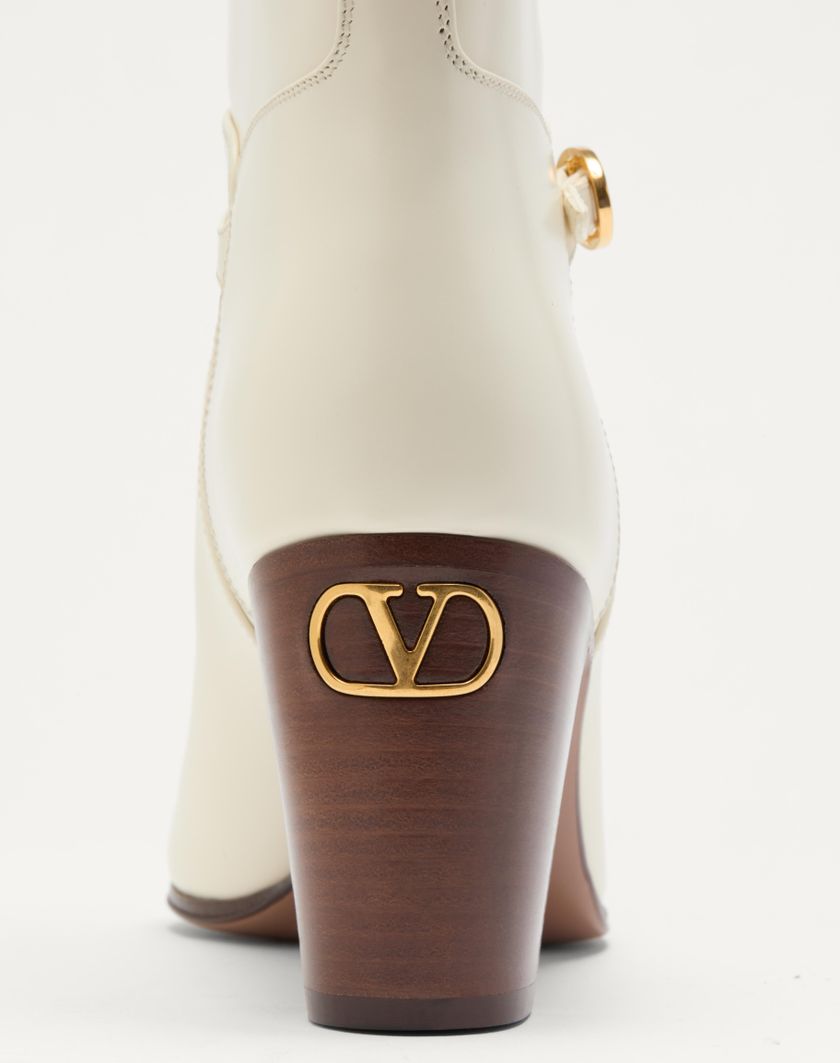 Valentino Handbags Stivale Pattie In Vitello 75mm per Donna in Avorio | Valentino IT Lightning offer