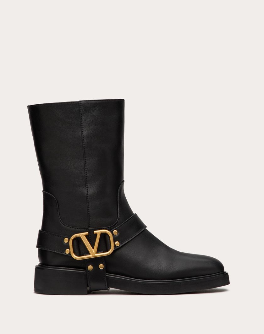 Valentino Handbags Stivaletto Vlogo Signature In Vitello 30mm per Donna in Nero | Valentino IT