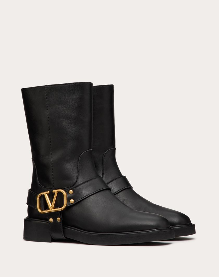 Valentino Handbags Stivaletto Vlogo Signature In Vitello 30mm per Donna in Nero | Valentino IT Bestseller