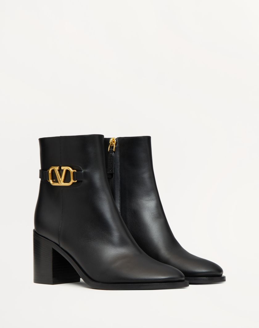 Valentino Handbags Stivaletto Vlogo Signature In Vitello 75mm per Donna in Nero | Valentino IT Liquidazione