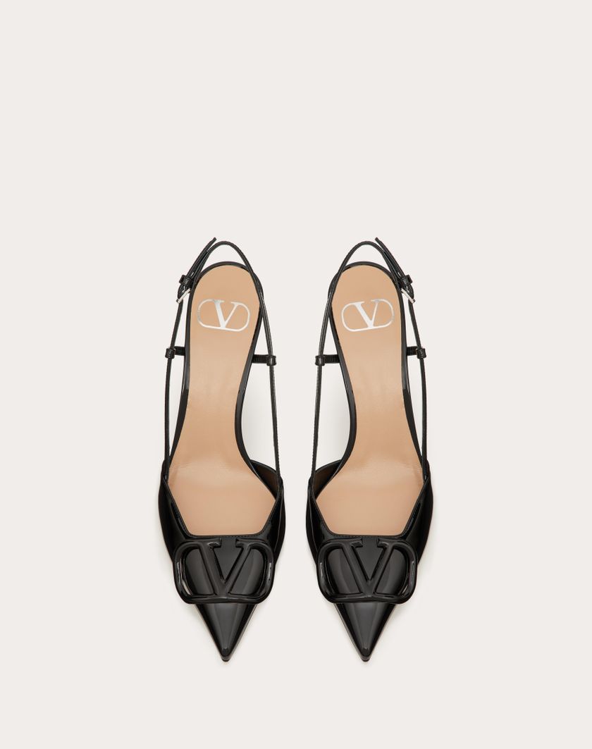 Valentino Handbags Décolleté Slingback Vlogo Signature In Vernice 80mm per Donna in Marrone | Valentino IT Enormi risparmi