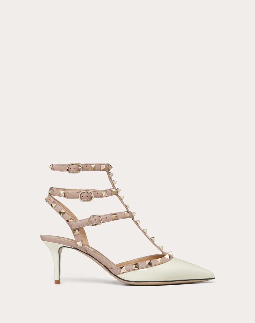 Valentino Handbags Décolleté Rockstud Con Cinturini 65mm per Donna in Poudre | Valentino IT Latest stili