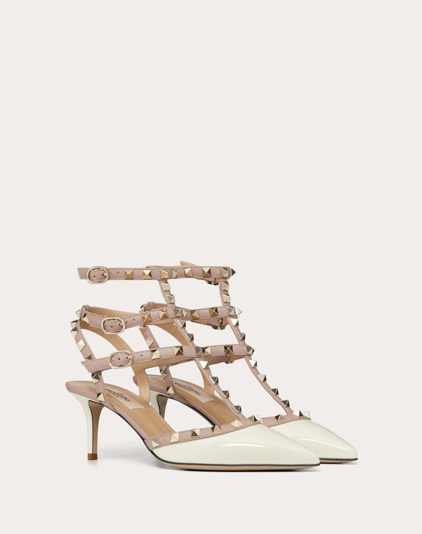 Valentino Handbags Décolleté Rockstud Con Cinturini 65mm per Donna in Poudre | Valentino IT Latest stili