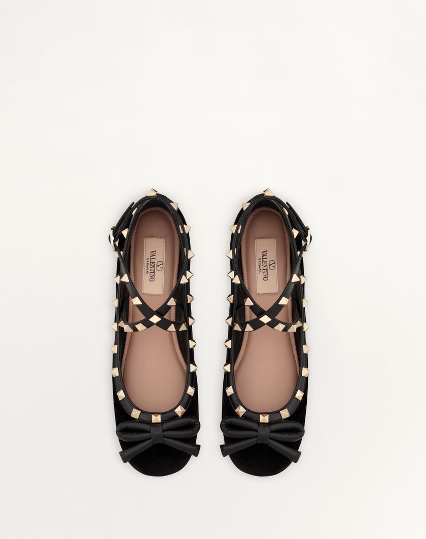 Valentino Handbags Ballerina Rockstud In Velluto per Donna in Lip | Valentino IT Fino al 65% di sconto