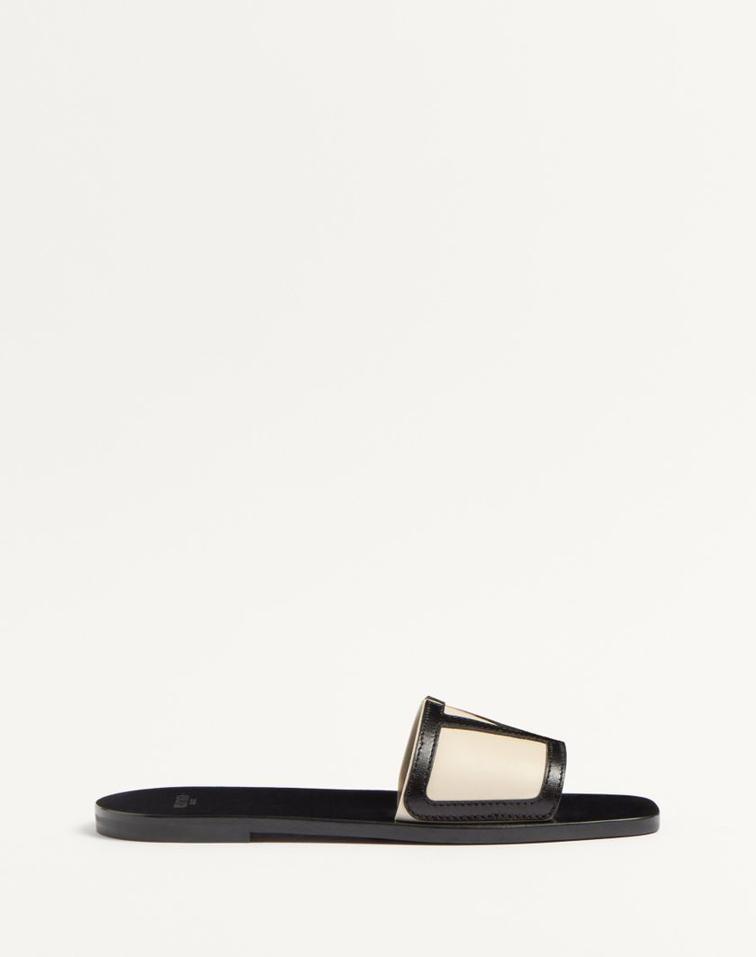Valentino Handbags Sandalo Slide Viva Superstar In Nappa per Donna in Burro/nero | Valentino IT