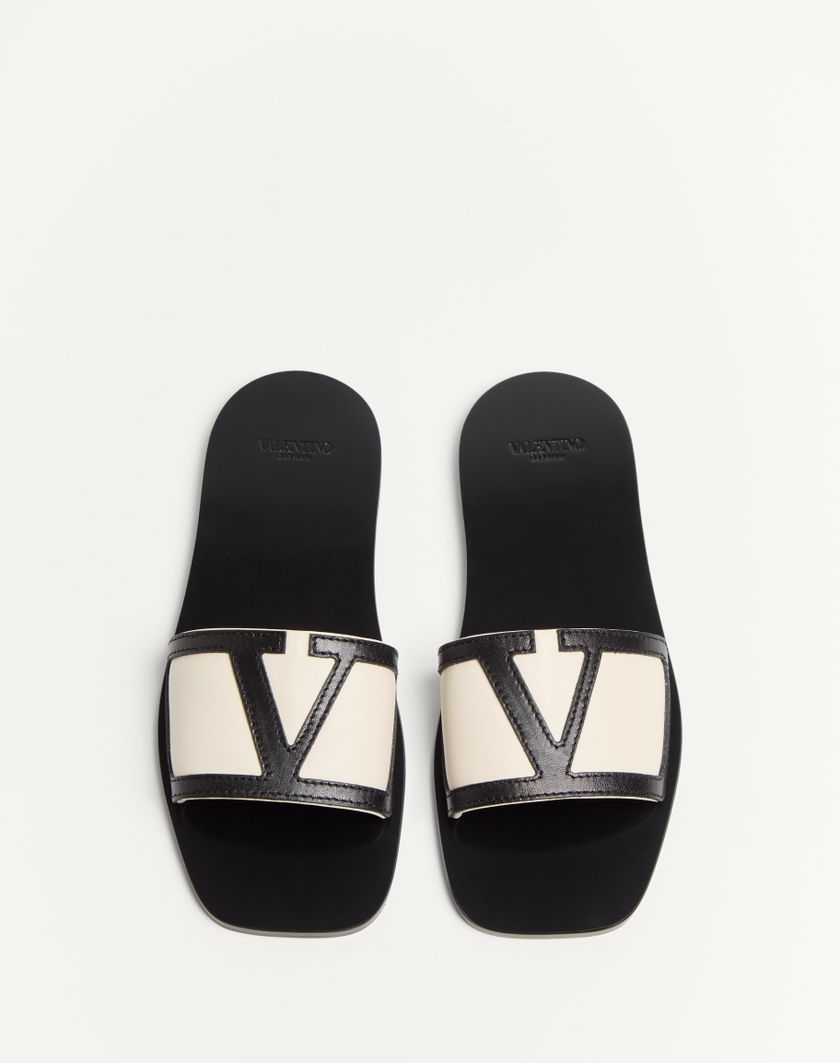 Valentino Handbags Sandalo Slide Viva Superstar In Nappa per Donna in Burro/nero | Valentino IT Trasporto libero internazionale