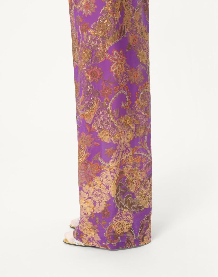 Valentino Handbags Pantaloni In Fil Coupe' Lame' Cachemire Apres L'hiver per Donna in Multicolor | Valentino IT Negozi Online