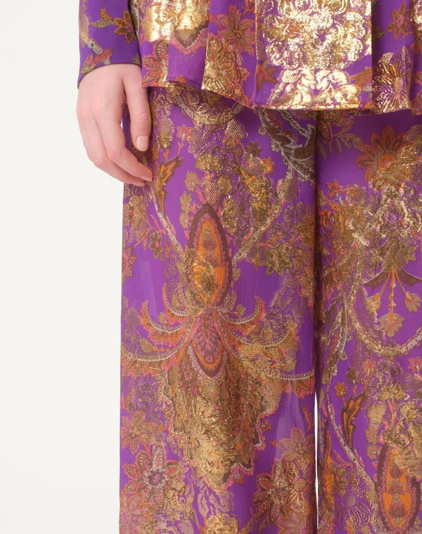 Valentino Handbags Pantaloni In Fil Coupe' Lame' Cachemire Apres L'hiver per Donna in Multicolor | Valentino IT Negozi Online