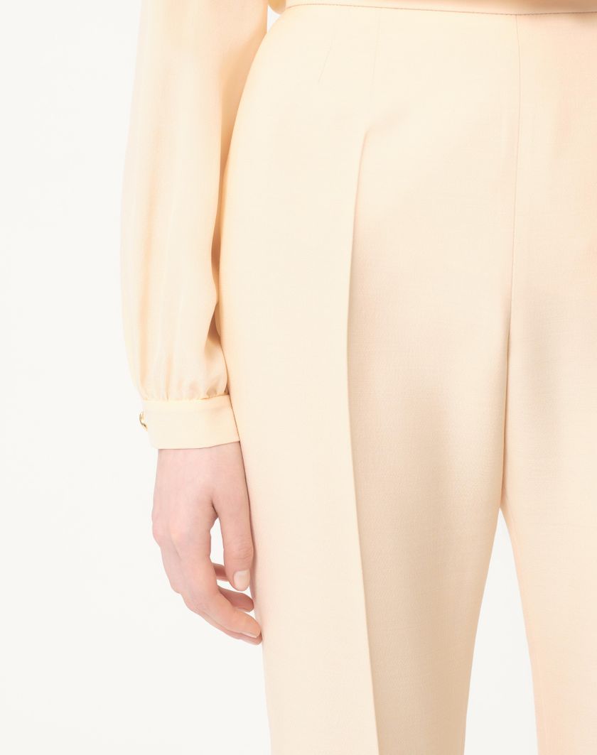 Valentino Handbags Pantalone In Crepe Couture per Donna in Avorio | Valentino IT Promozione Limitata