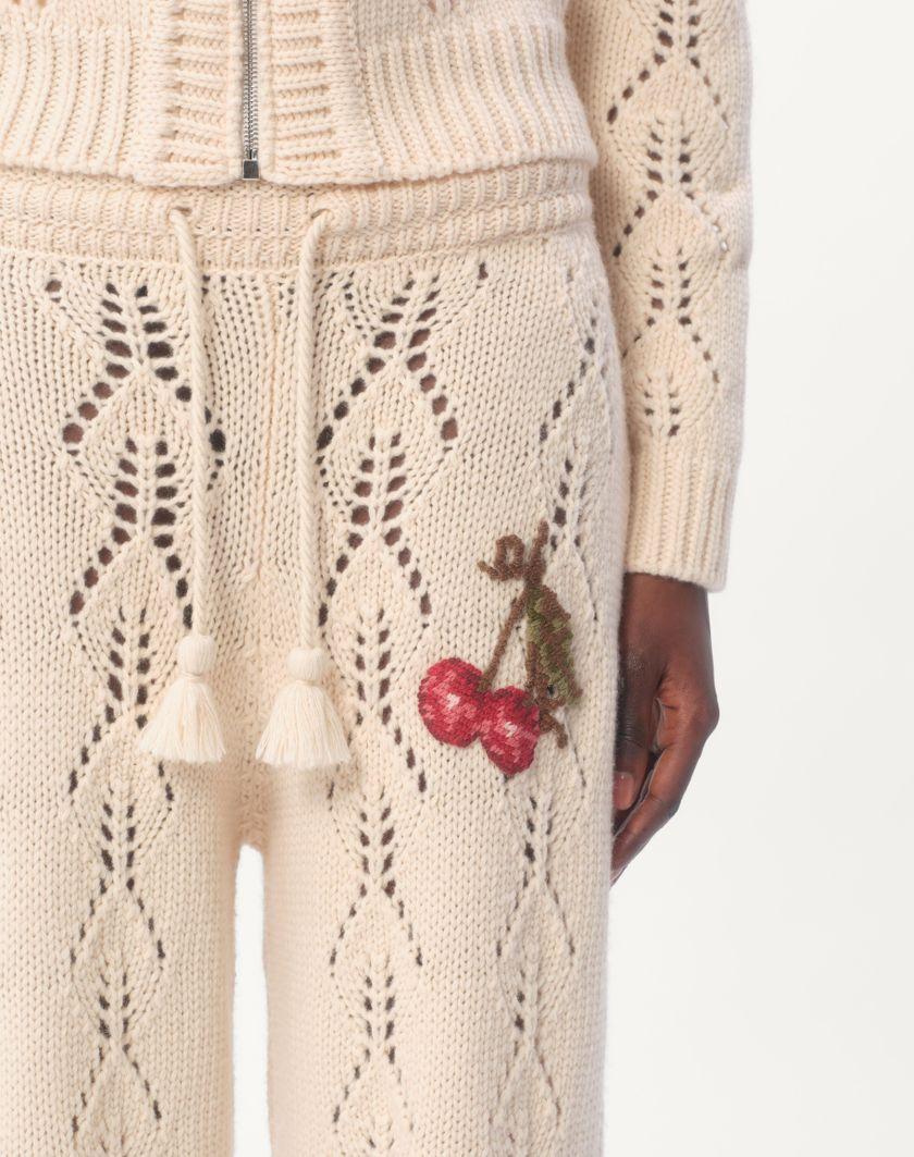 Valentino Handbags Pantaloni Di Maglia In Lana per Donna in Avorio | Valentino IT Fino Al -60%