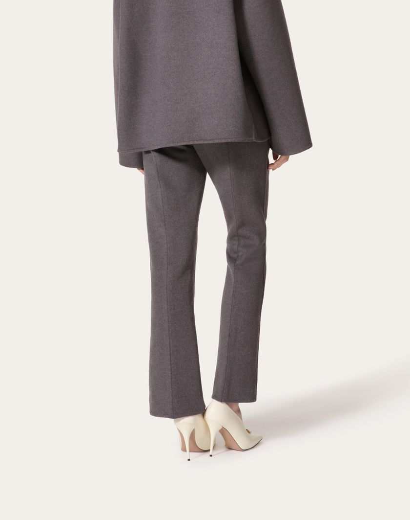 Valentino Handbags Pantaloni In Compact Drap per Donna in Grigio Scuro | Valentino IT Prezzo Ridotto