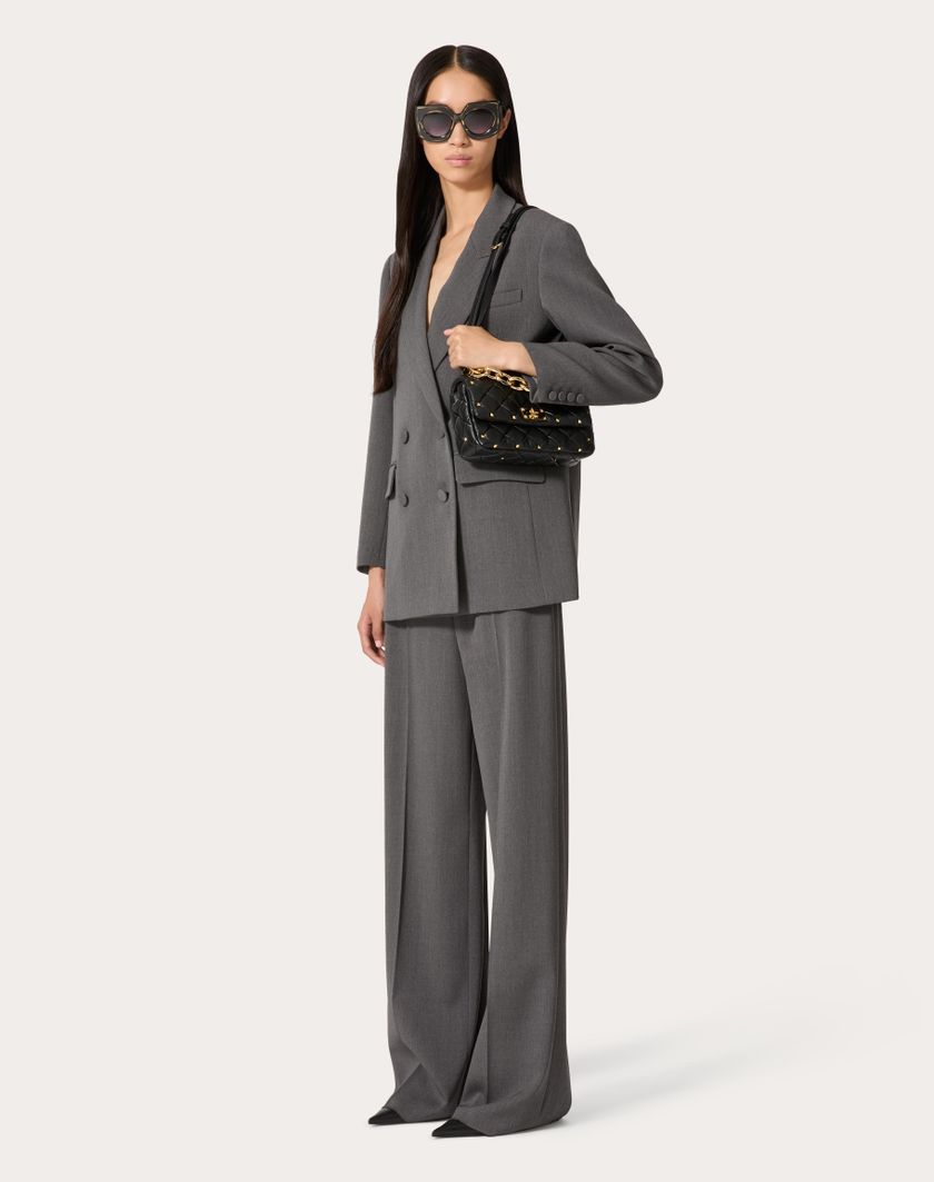 Valentino Handbags Pantaloni In Active Gabardine per Donna in Grigio | Valentino IT Sottocosto