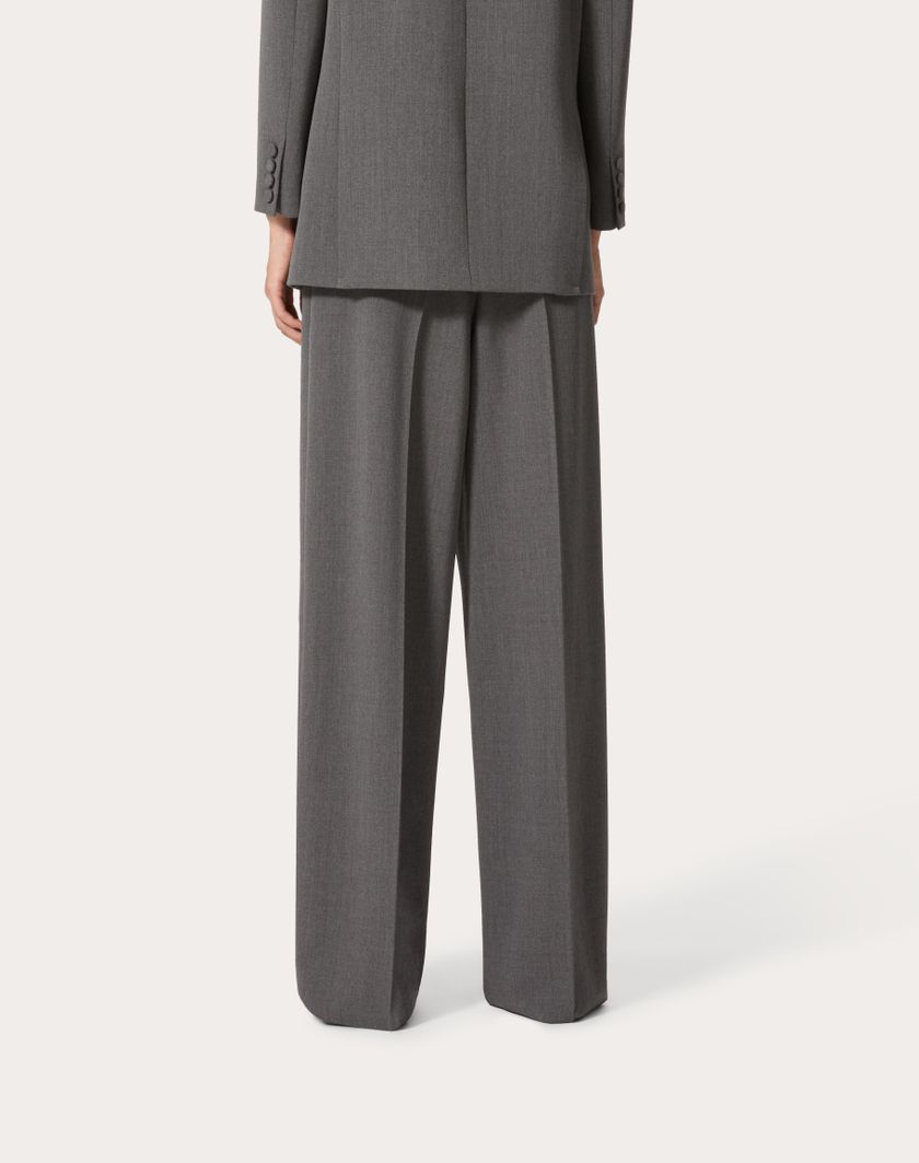 Valentino Handbags Pantaloni In Active Gabardine per Donna in Grigio | Valentino IT Sottocosto